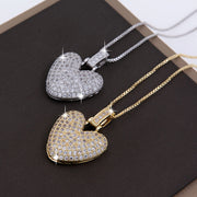 Heart Pendant Necklace for Women Cubic Zirconia Heart Jewelry Elegant Gift