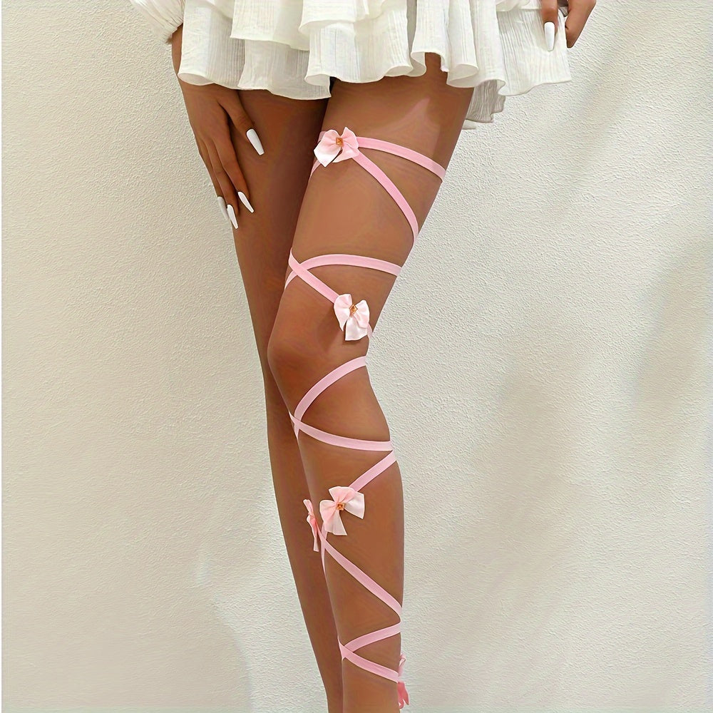 Бюстгальтерные кольца для бедер с бантом, кружевные подтяжки для ног, аксессуары для косплея