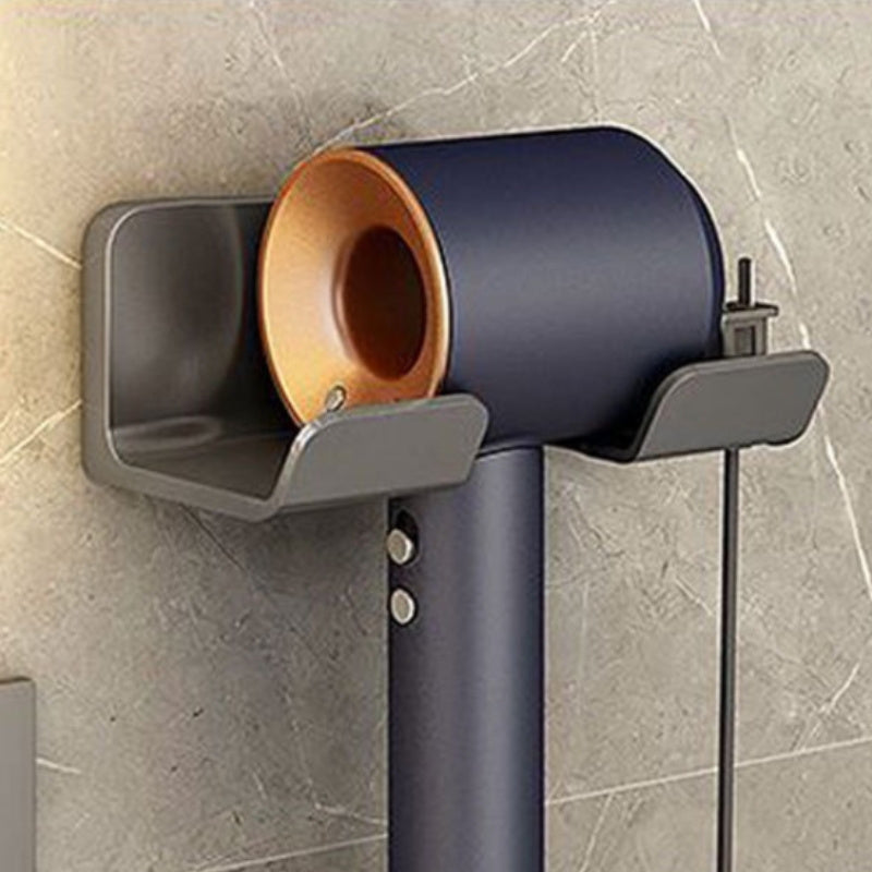 Wall Mount Hair Dryer Holder with Plug Hook for Organizing Styling Tools