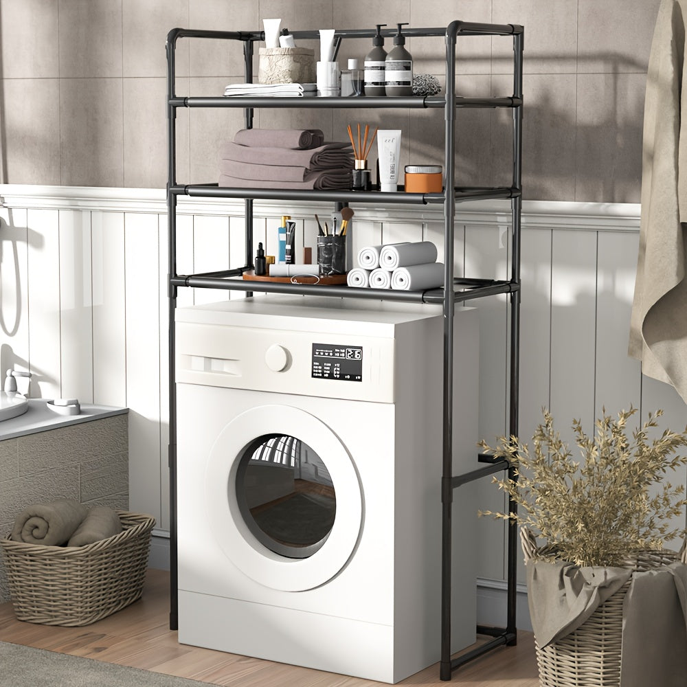 Metal and Plastic Laundry Shelf for Washing Machines and Bathroom Storage
