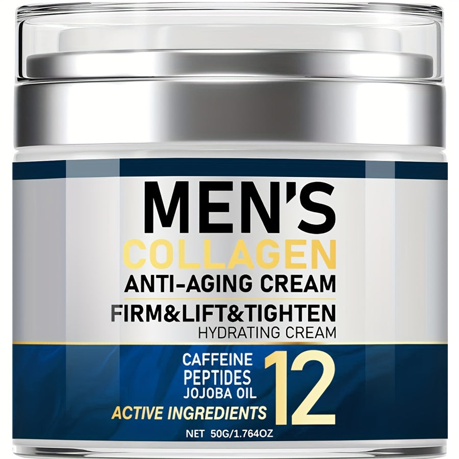 Men's Collagen Face Cream 1.76oz Unscented Moisturizer for All Skin Types