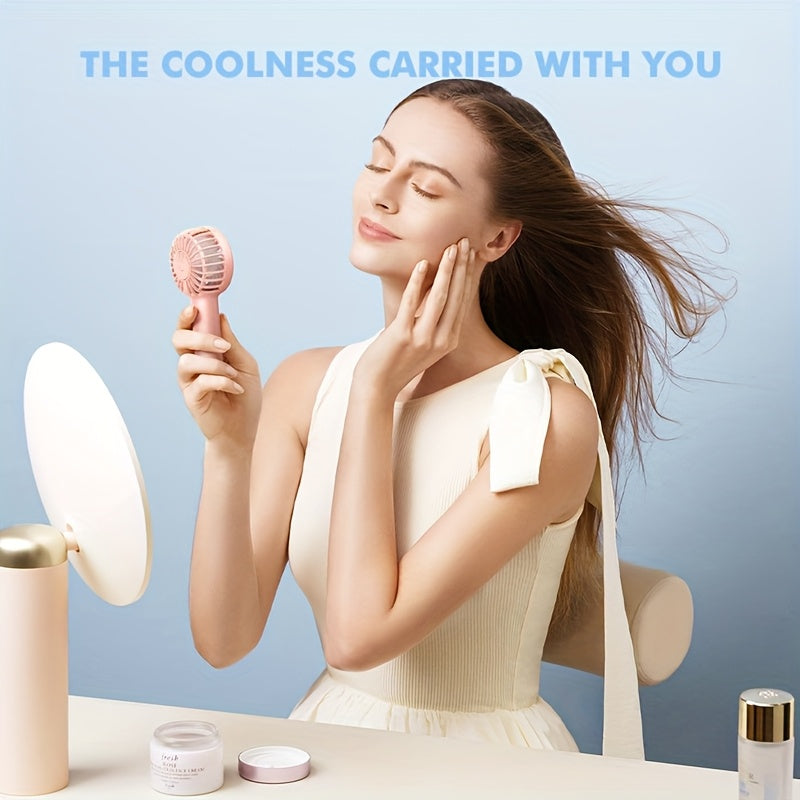 Handheld Fan Portable Mini USB Fan 3-Speed Adjustable Wind 500mAh Battery