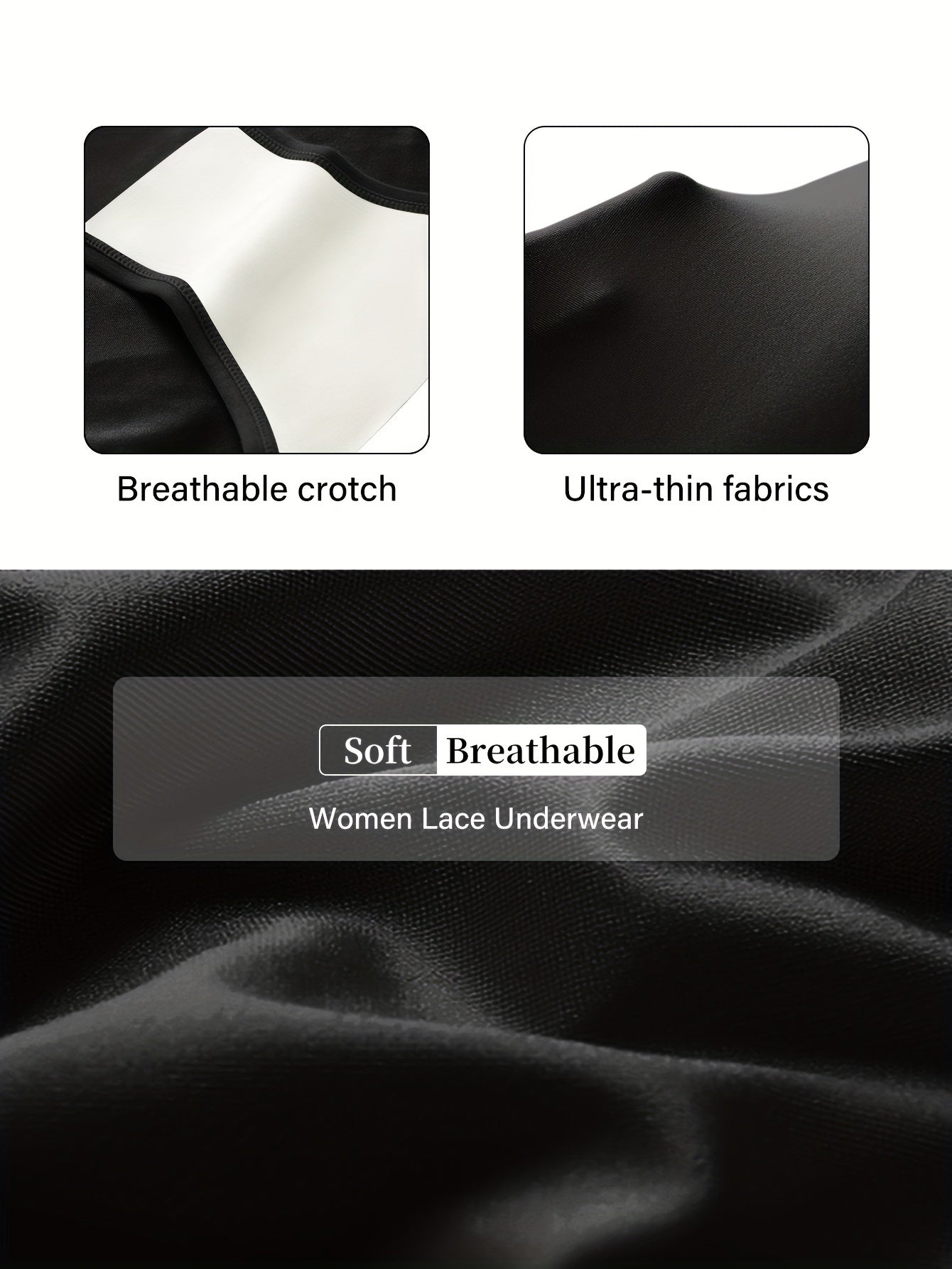 Pack de 7 braguitas de control de abdomen de cintura alta para mujer, sin costuras, en negro con malla