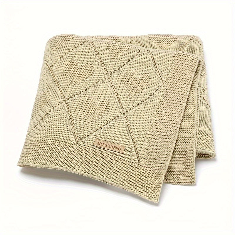 Knitted Hollow Blanket for Air Conditioner and Sofa Covering, Cozy Hugging Wrap