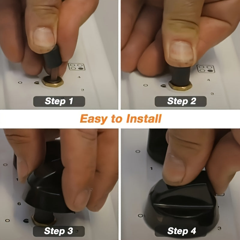 Ovens, pechlar va plitalar uchun 4 nazorat knopkasini 12 ta adapter bilan almashtiring. Bardoshli oshxona asboblari.