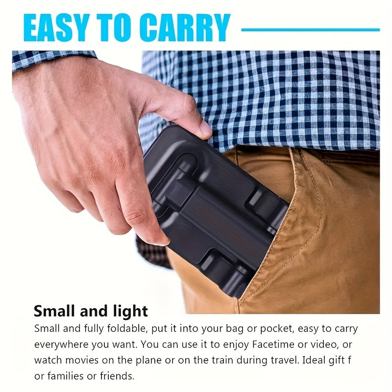 Adjustable Foldable Phone Stand for 10.16-20.32cm Devices with Height and Angle Adjustment