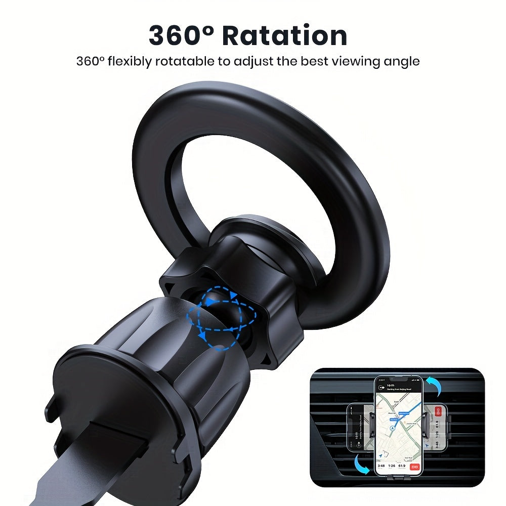 Magnetic Car Mount ABS Material 360° Rotation Strong Magnets Air Outlet Holder