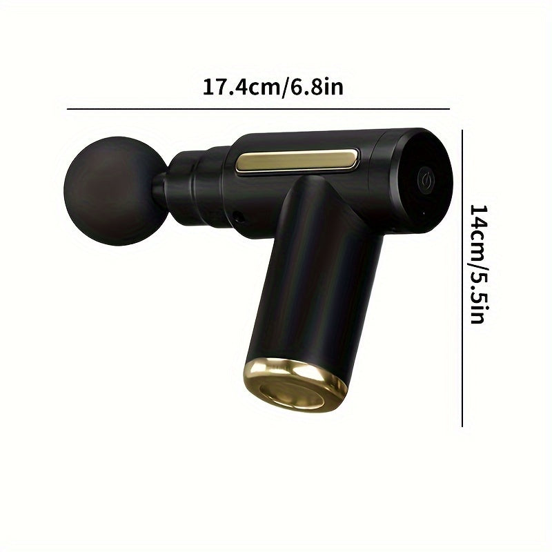 4 boshli, USB litiy-polimer batareyali, ko'p funksiyali mushaklarni bo'shatuvchi va bo'yin massaj qiluvchi portativ aqlli mini vibratsiyali zarba massajeri.