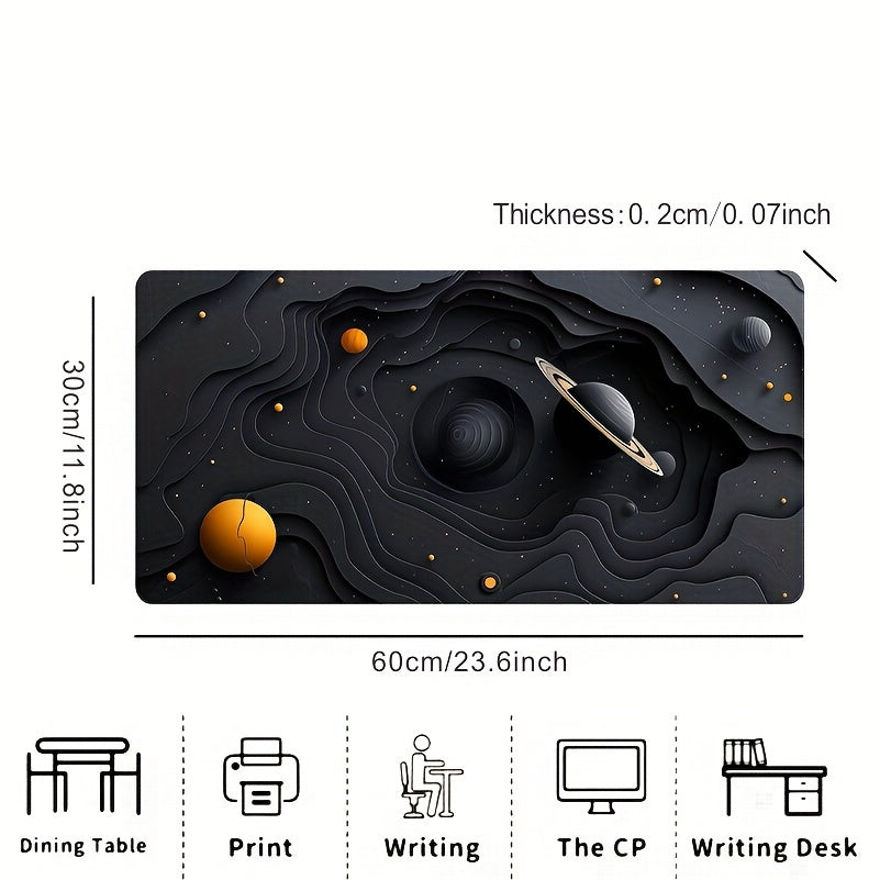 Galactic Space Themed Gaming Mouse Pad Non-Slip Rubber Large Desk Mat for eSports and Gaming