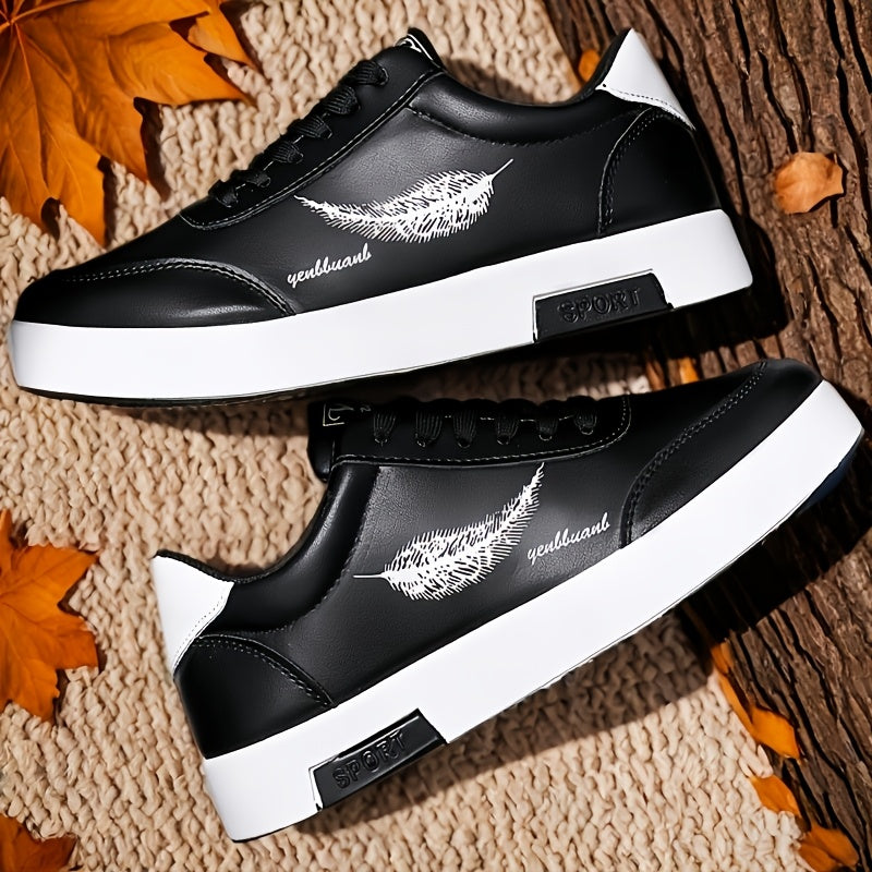 Zapatos casuales de skate para hombre, sin deslizamiento, resistentes al desgaste, con cordones, para estilo callejero