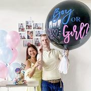 36-Inch Gender Reveal Balloon with Confetti for Kids Parties and Birthdays