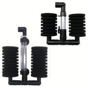 Silent Dual Sponge Biochemical Aquarium Filter for Fish Tanks Up to 55 Gallons