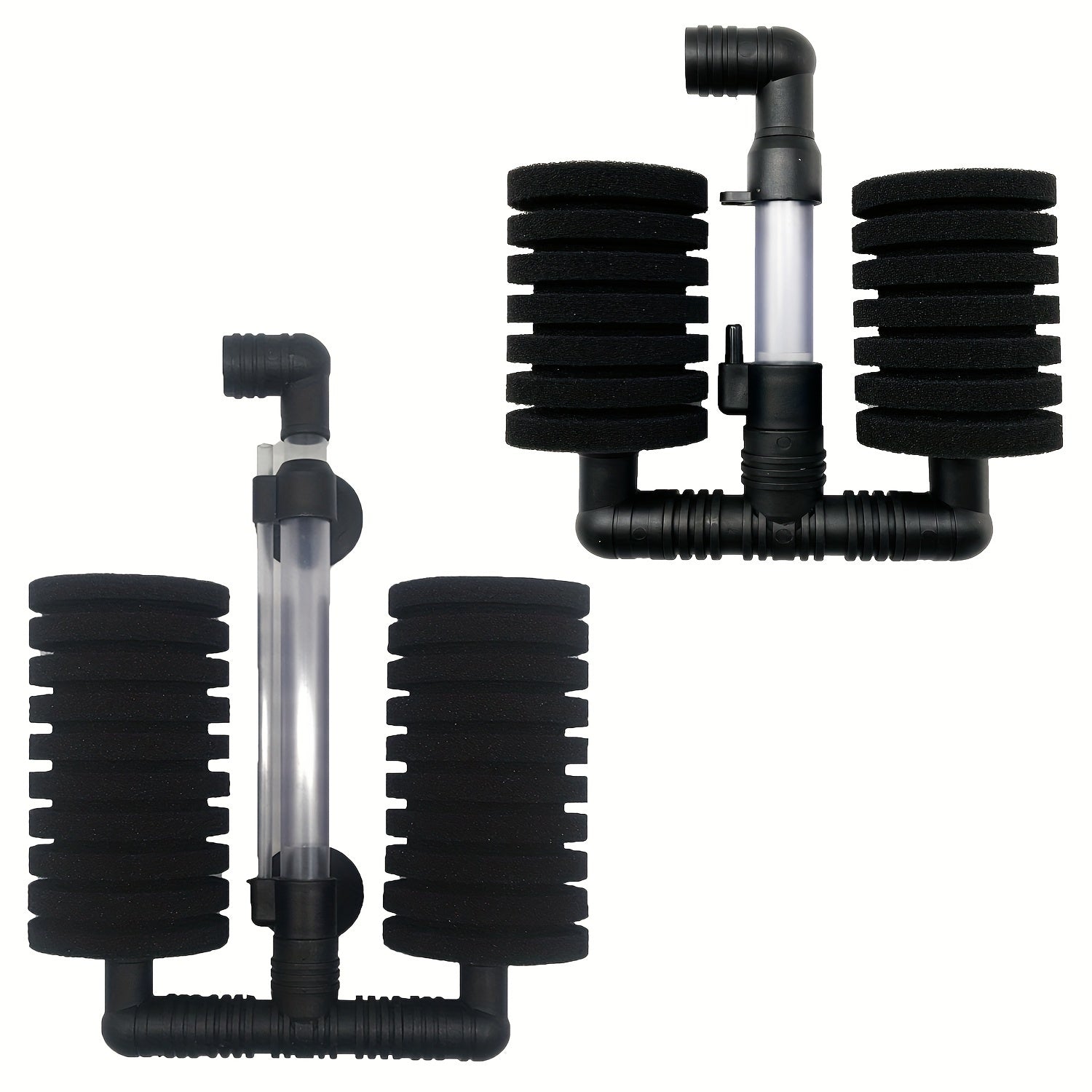 Silent Dual Sponge Biochemical Aquarium Filter for Fish Tanks Up to 55 Gallons