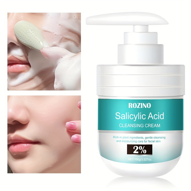 Salicylic Acid Cleansing Cream for Face Moisturizing Pore Cleansing All Skin Types