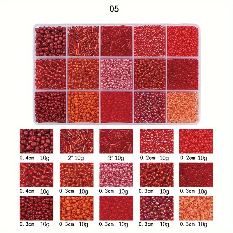 15 Solid Color Bead Grid Set for Jewelry Making for Necklaces Bracelets and Keychains
