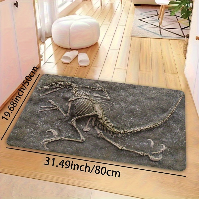 Dinosaur Fossil Area Rug Thick Soft Machine Washable Indoor Decor Mat