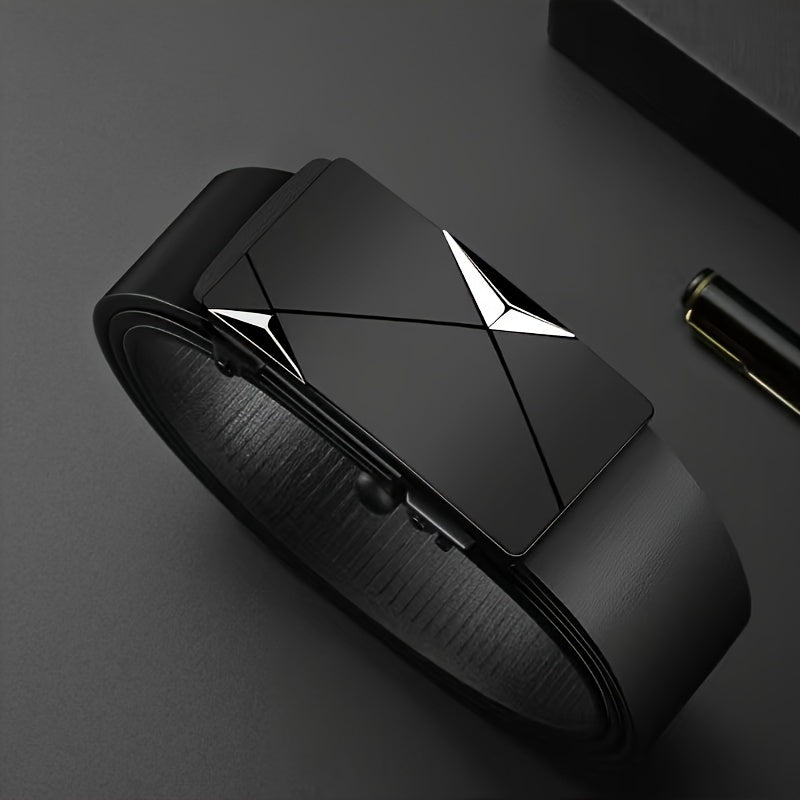 Leather Belt Casual Automatic Buckle for Men or Women Large Size