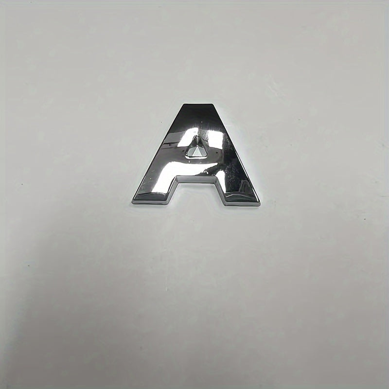 3D металлическая алфавитно-цифровая автомобильная наклейка с отражающим серебристым покрытием, долговечный акцент на кузов