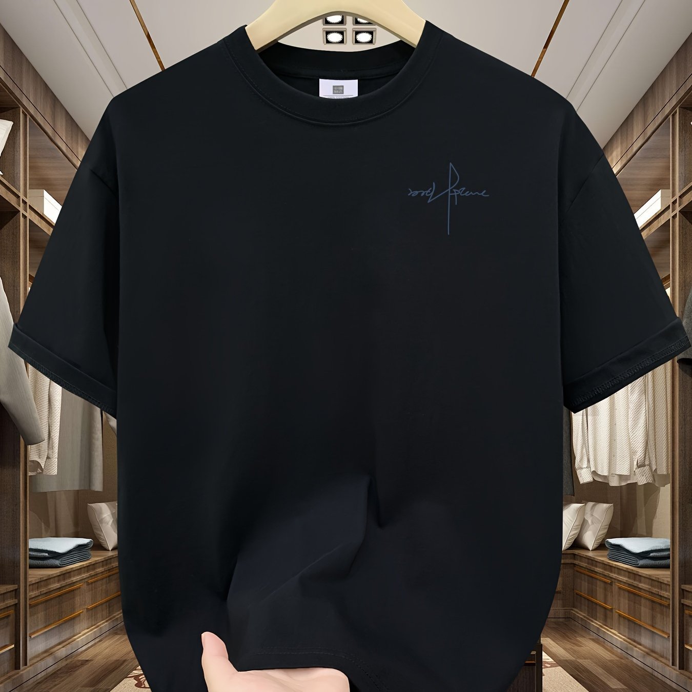 Camiseta gráfica de algodón para hombre de manga corta, casual, verano al aire libre