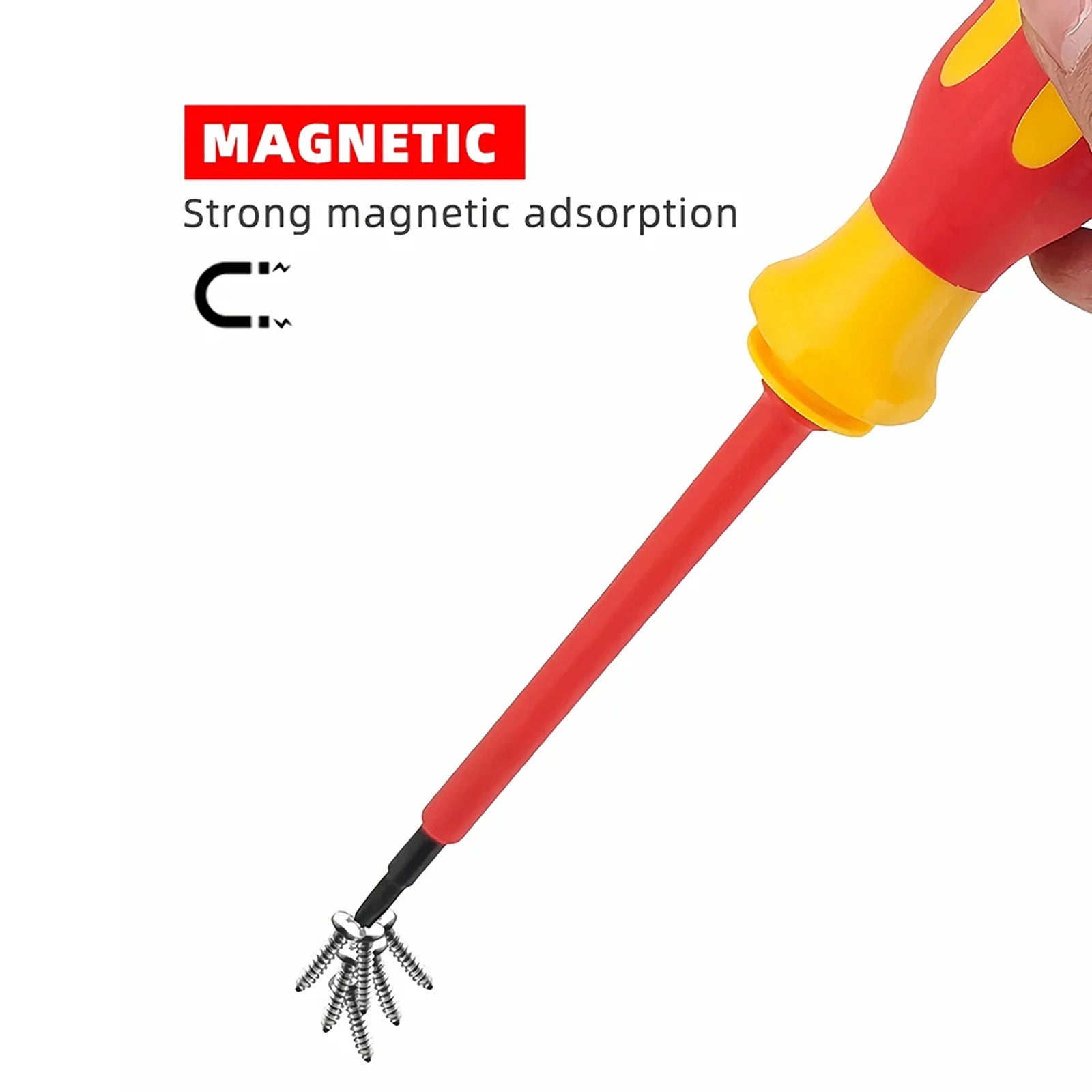 Insulated Screwdriver Set with Magnetic Hex and Cross Tips for Household Electricians 10-20 Pieces