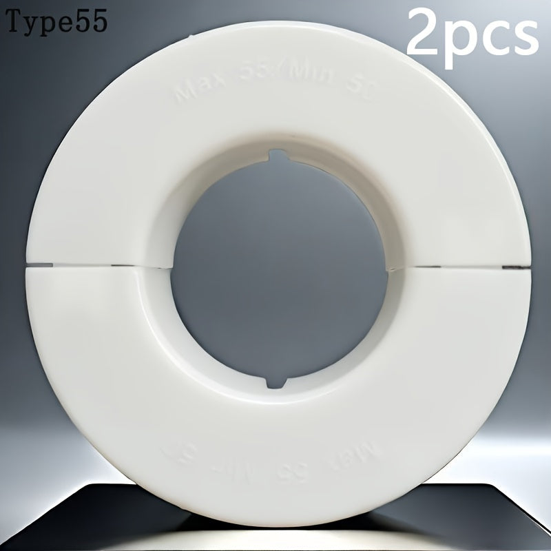 2-to'plam PVC devor teshigi qopqog'i konditsioner va quvur uchlari uchun