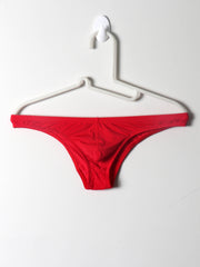 Men's Low-Rise Breathable Triangle Underwear Solid Color Semi-Sheer U-Shaped Pouch