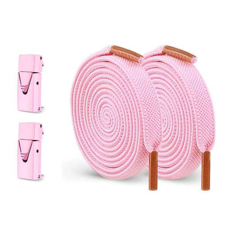 2-Pack Elastic No-Tie Shoe Laces for Sports and Casual Shoes