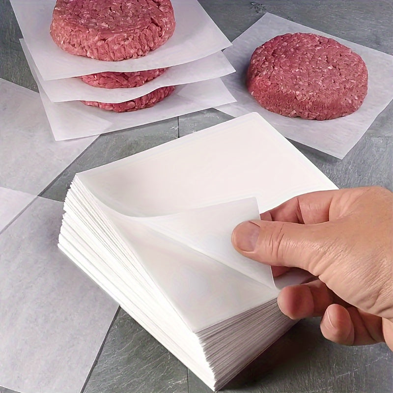 100-Pack Butcher Paper Squares for Burgers Baking BBQ Freezing Non-Stick Waterproof