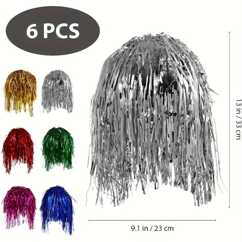 6 гламурных косплей-париков с яркими прямыми волосами, идеально подходящих для диско-вечеринок и празднования дней рождения.