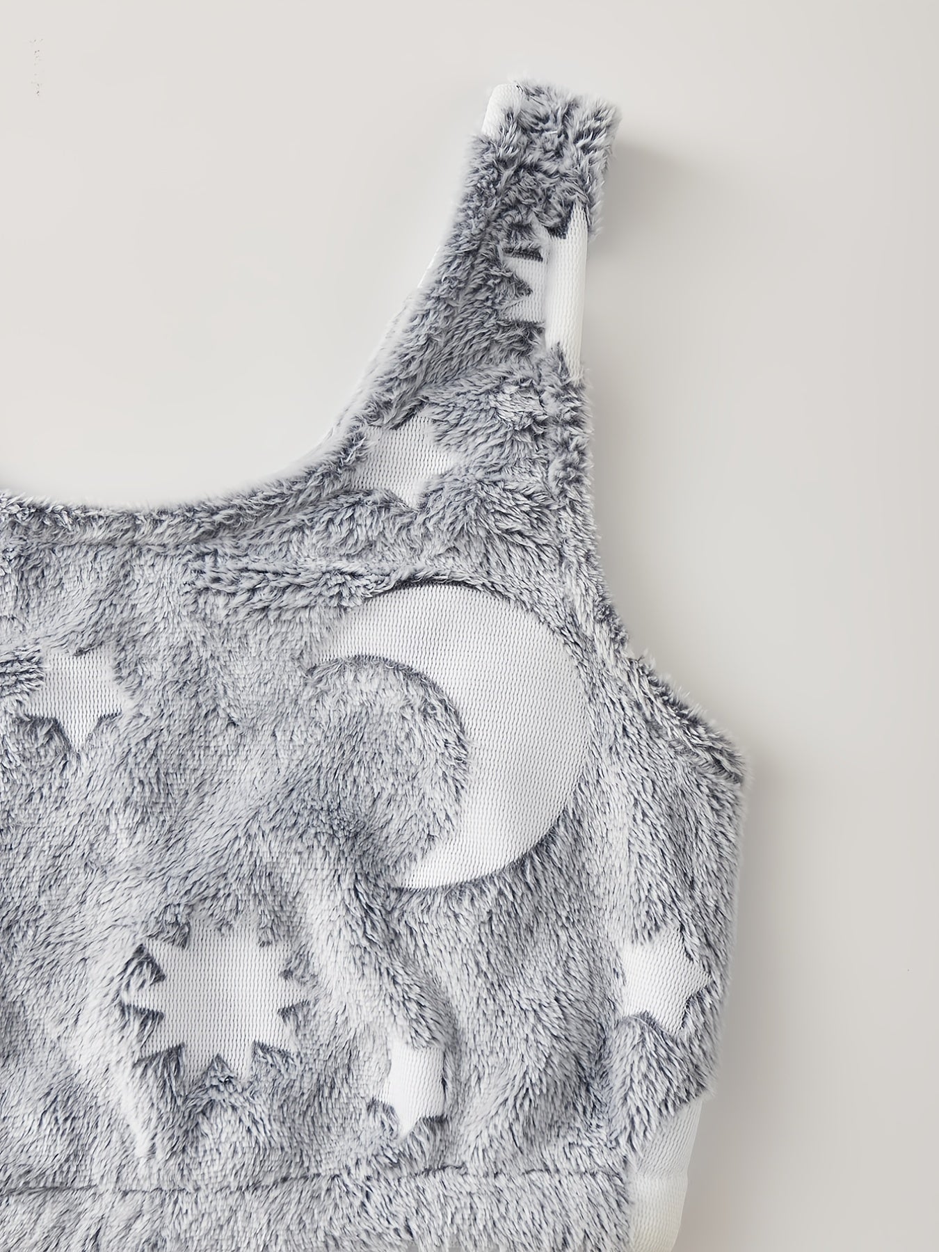 Adult Galaxy Star Print Luminous Flannel Pajama Set with Pants