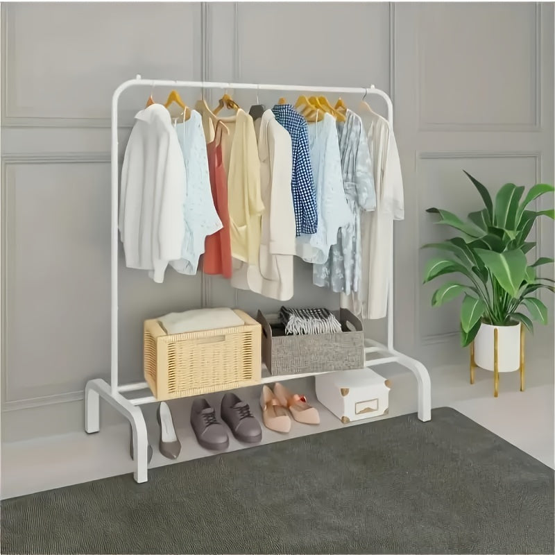Durable Plastic Metal Shoe and Clothes Hanger Freestanding Home Organizer