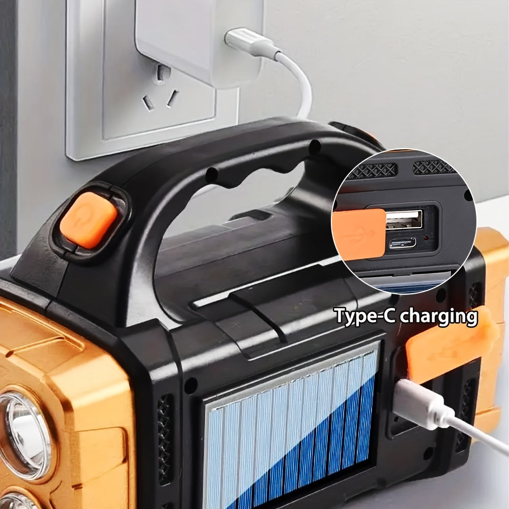 Portable Camping Lantern with Emergency Light Solar USB Rechargeable 200 Lumens