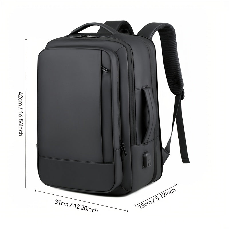 Large Capacity Business Backpack for Men with Laptop Storage and Foldable Design