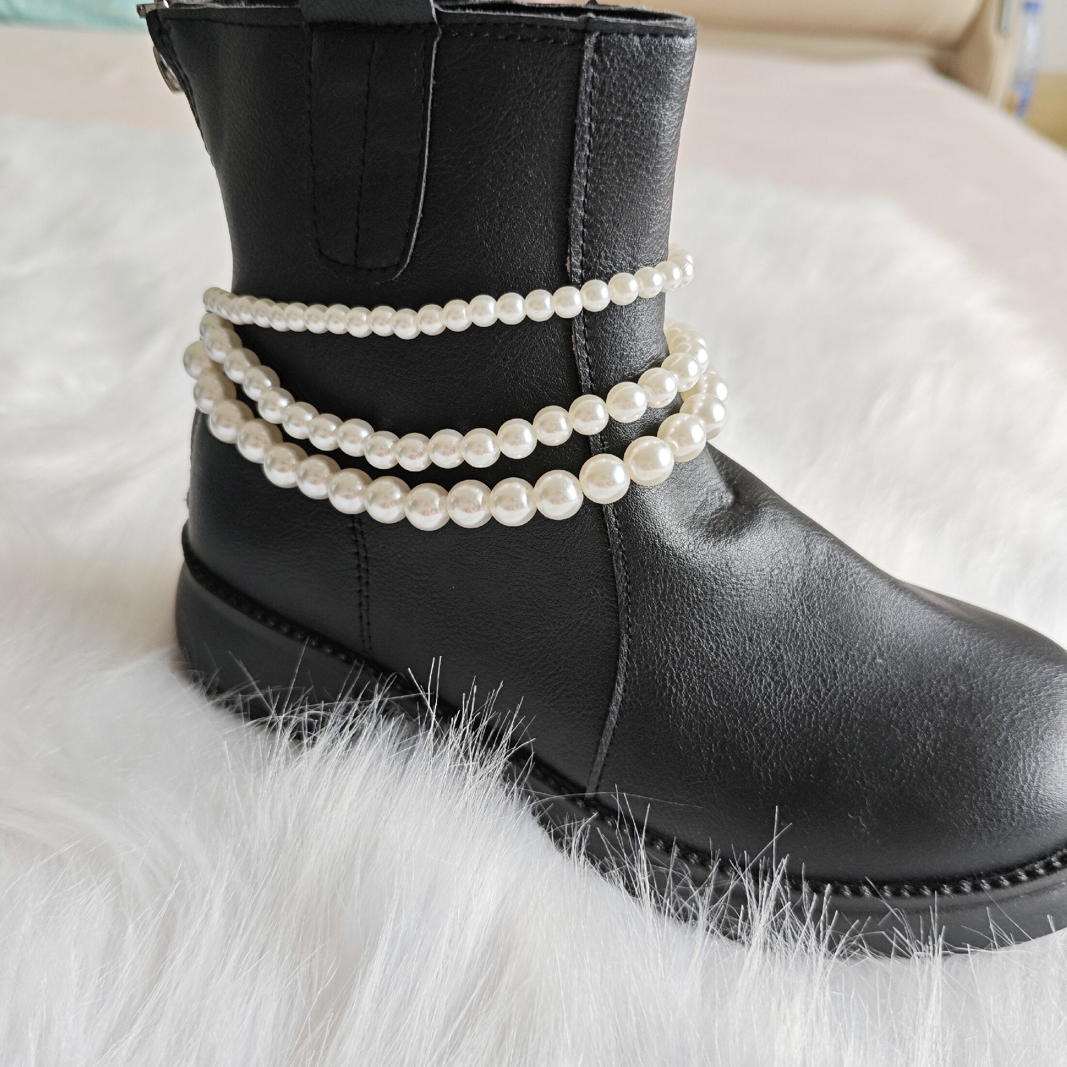 Women Removable Faux Pearl Shoe Charms Set for Casual footwear Decoration