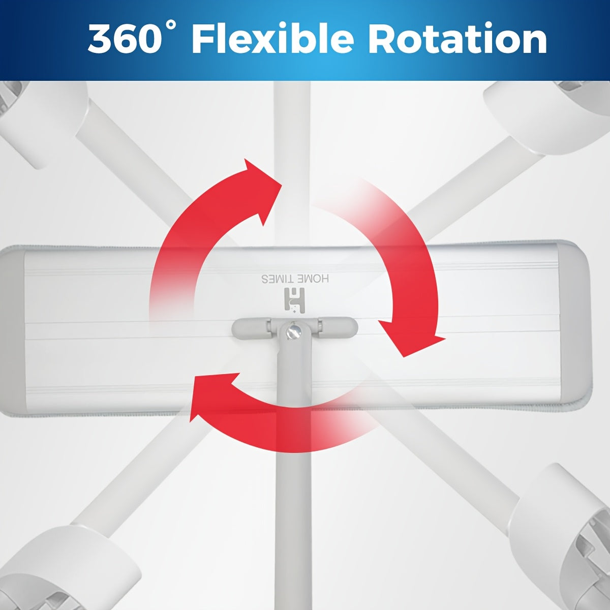 Aluminium Collapsible Mop with Extendable Handle and 2 Refills for Hardwood and Tile Floors