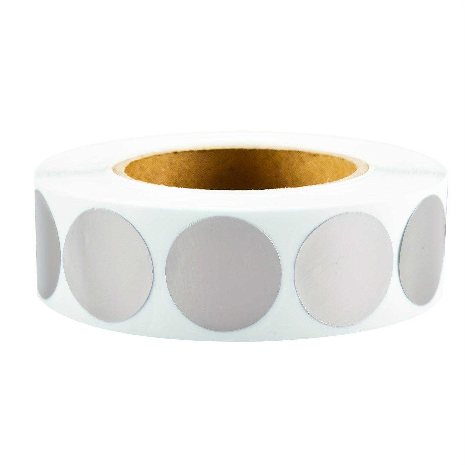 1000 piezas de rollo de 1.9cm de etiquetas de papel de aluminio plateadas para marcar documentos