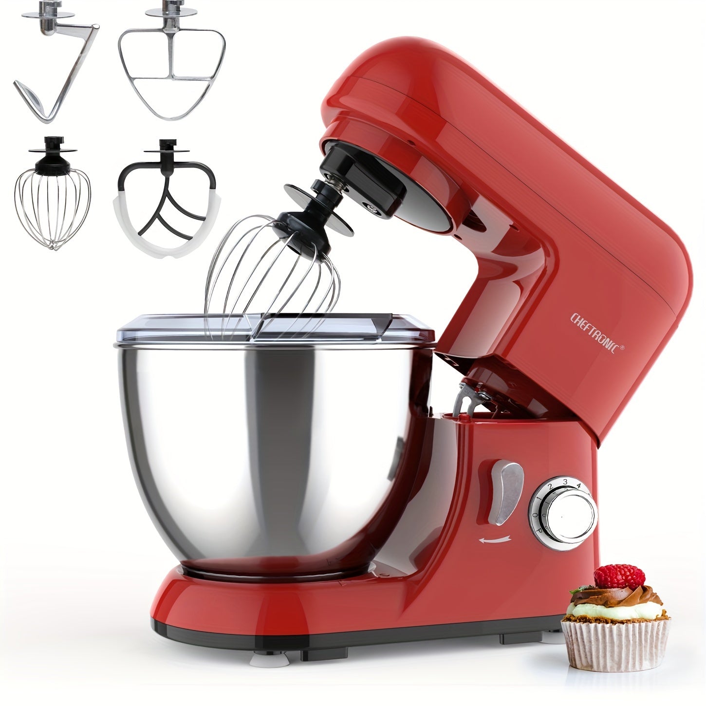 5L Electric Stand Mixer 1300W Tilt-Head Kitchen Appliance with Dough Hook Whisk