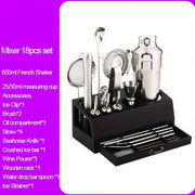 18-Piece Stainless Steel Barware Set with Cocktail Shaker, Jigger, Muddler