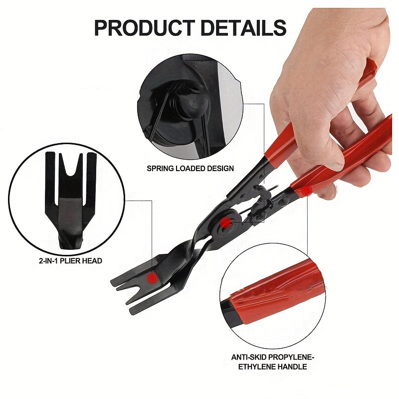 Avtomobil plastmassa fastener olib tashlash to'plami, trim pry asbobi, eshik panelini ta'mirlash