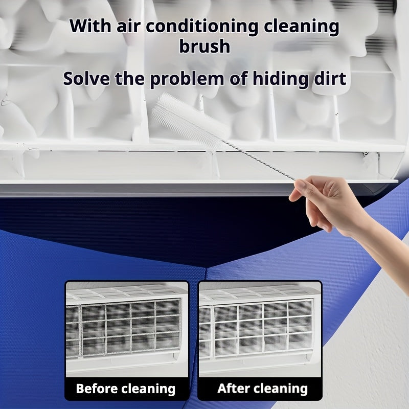 4pcs Reusable Air Conditioner Cleaning Kit with Waterproof Nylon Duster Bags and Double-Layer Edging