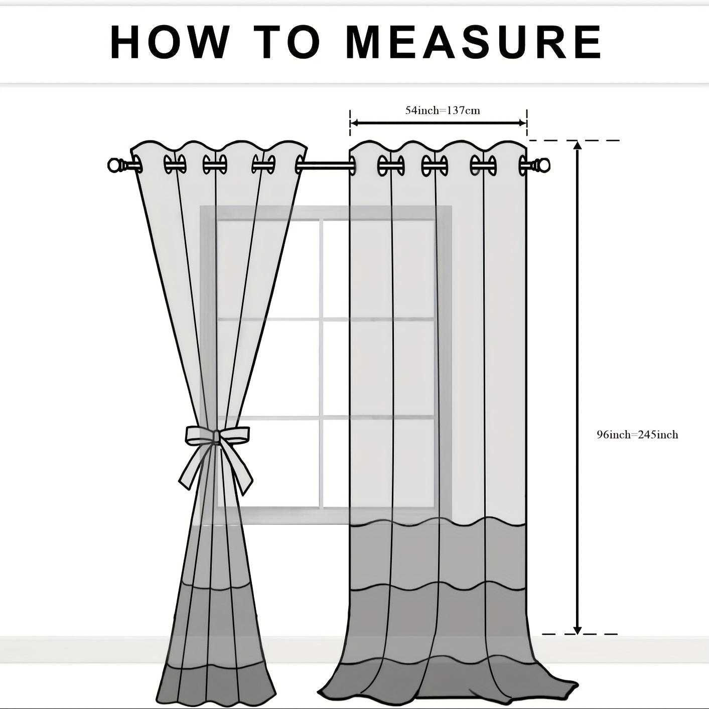 White Grommet Top Sheer Curtains with Embroidered Trellis for Living Room and Bedroom