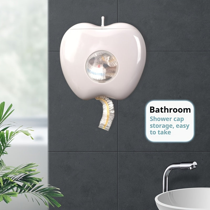 Olma shaklidagi devorga o'rnatiladigan plastik paket tarqatuvchi, katta sig'imga ega - oshxona va hammomda elastik yangi saqlash o'ralarini saqlash uchun mukammal. Oson kirish uchun shaffof derazali joyni tejovchi dizayn.