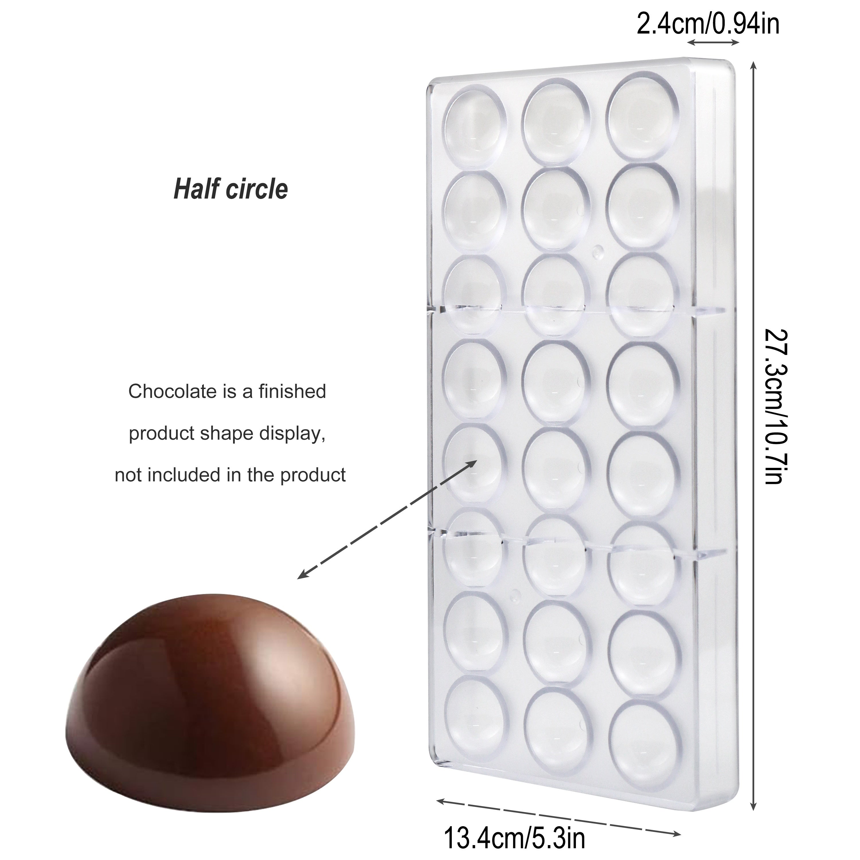 Plastic Chocolate Molds Set BPA-Free Heart Egg Bar Diamond for Mousse Jelly Candy