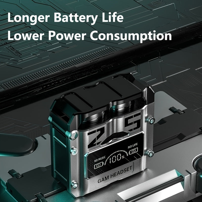 Wireless Open-Back In-Ear Headphones with Digital Display Touch Control Long Battery Life