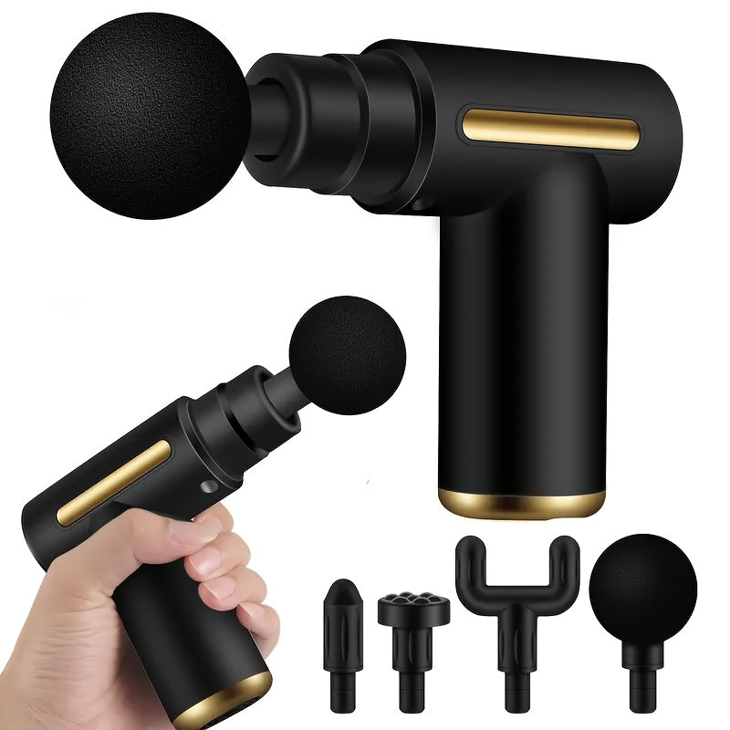 4 ta qo'shimcha bilan portativ mini USB zaryadlanadigan massaj quroli, sovg'alar va har qanday tadbir uchun ajoyib