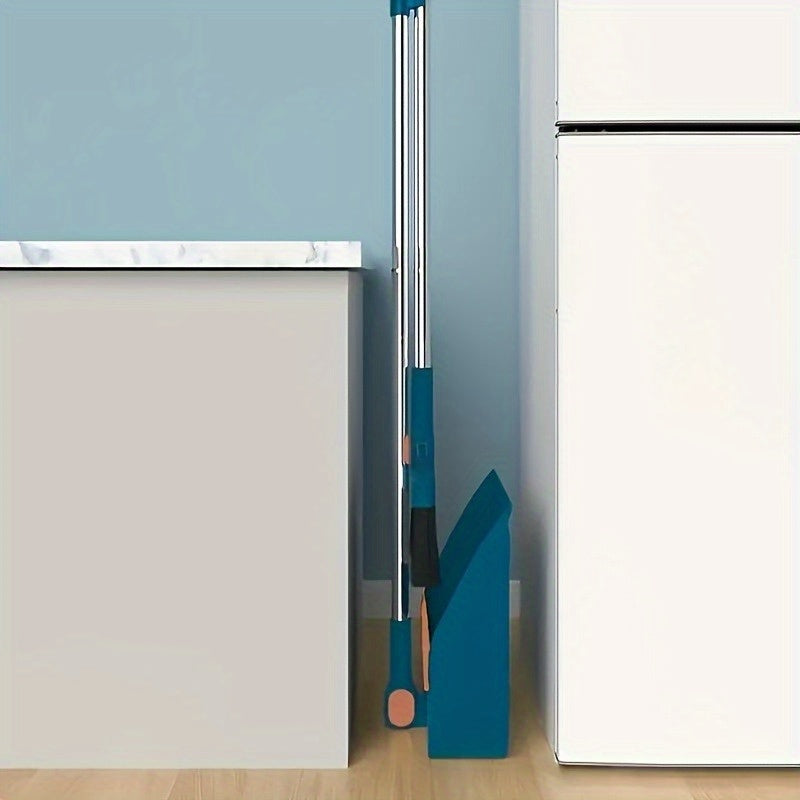 2-Piece Broom and Dustpan Set Stainless Steel Handle Pet Hair Remover