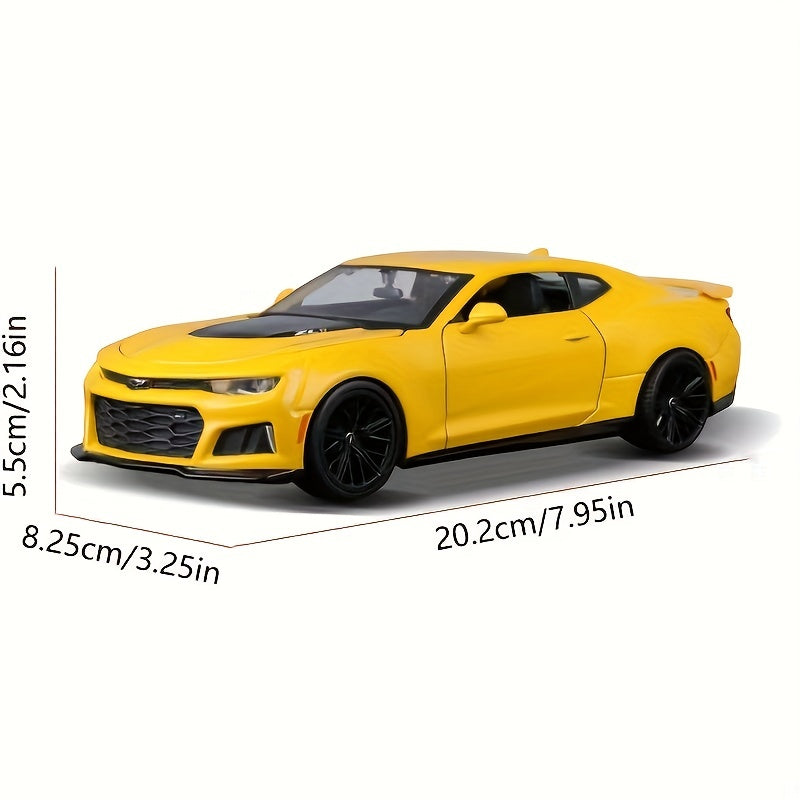 Kids Toy Car 1:24 Scale Diecast ZL1 Alloy Collectible Yellow Blue