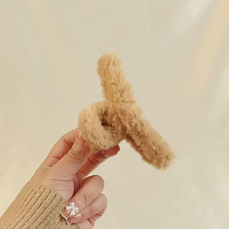 31-Piece Winter Plush Hair Accessories Set for Women with Solid Colors and Thanksgiving Theme