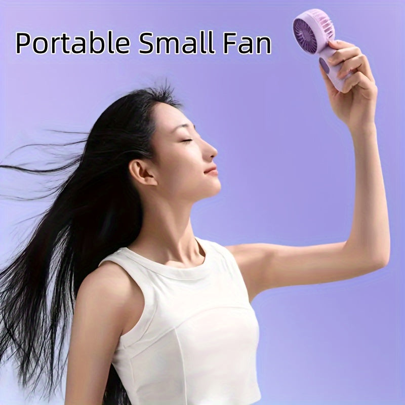 Portable Mini Handheld Fan USB Rechargeable Quiet Desk Personal Fan 3 Speeds