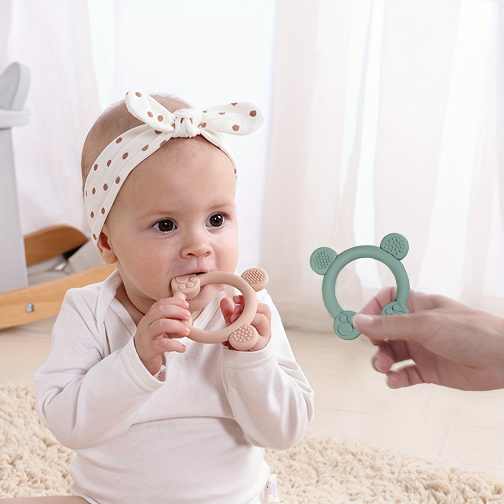 Силиконовые прорезыватели для детей от 0 до 3 лет - пищевой класс, можно кипятить, устойчивые к укусам игрушки для прорезывания зубов - безопасный для стирки в машине набор для младенцев.